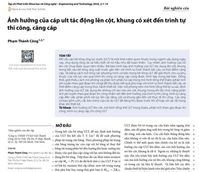 Việt Thành Công – Đơn vị có nhiều công bố khoa học chuyên sâu về sàn DUL