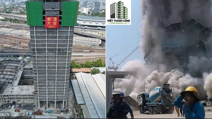 tòa nhà sup đổ vì động đất cần phân tích Pushover